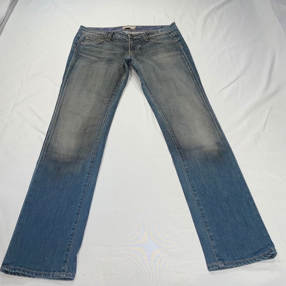 Paige Premium Denim Roxbury Straight Leg Jeans Medium Wash Blue Size 28